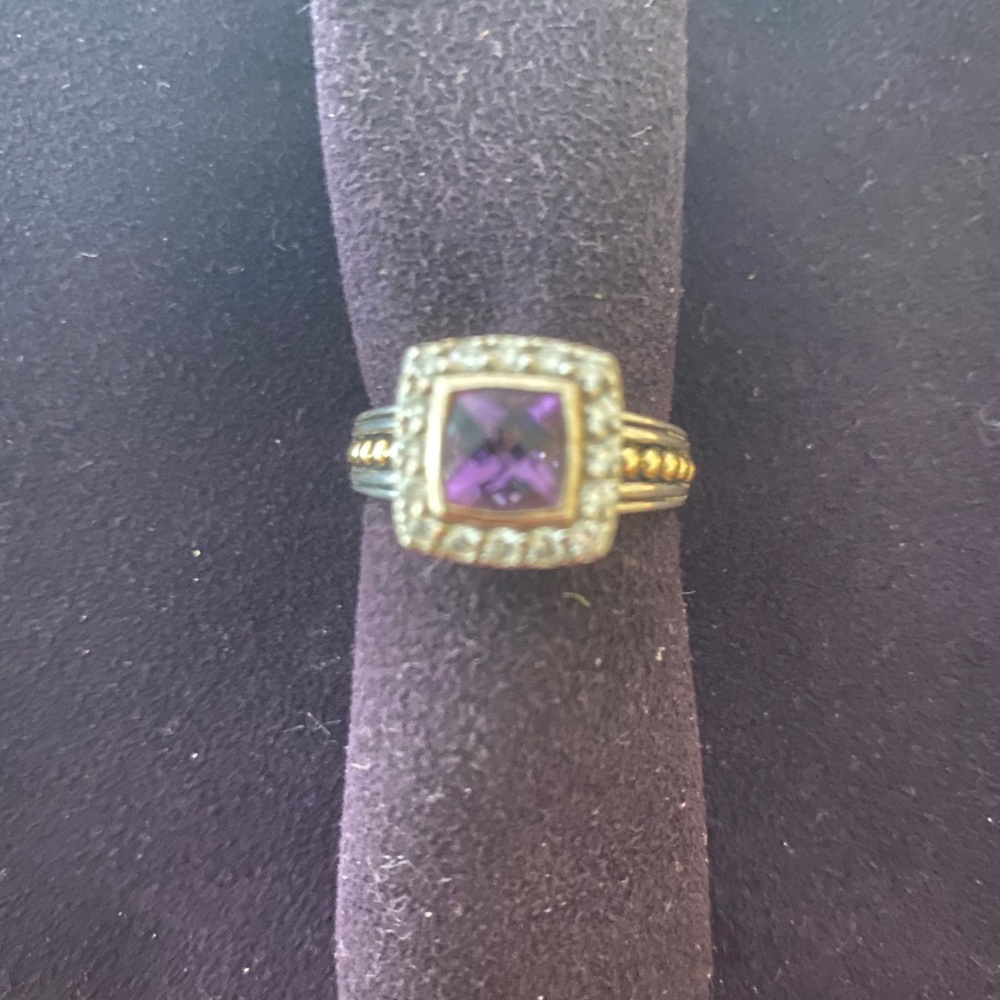 Lagos Amethyst and Diamond Ring